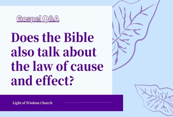 Does the Bible also talk about the law of cause and effect?