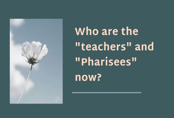 Who are the "teachers" and "Pharisees" now?